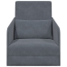 Sofá Cama  2-en-1 Gris Oscuro 65x80x83 cm Terciopelo