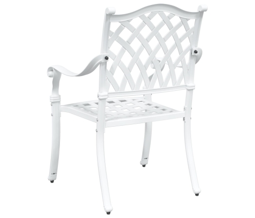 Sillas de Jardín  2 pcs de Aluminio Fundido Blanco