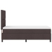Cama con Somier y Colchón Marrón Oscuro 90x200 cm de Tela