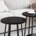 Mesa Lateral  2 pcs Negra de Madera y Metal
