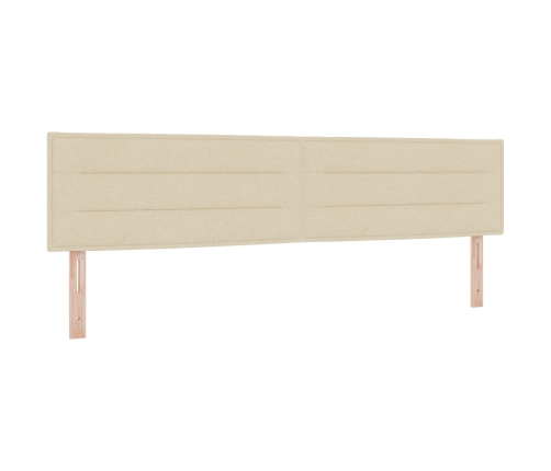 Cabecero  Diseño de Líneas Crema 200 cm Tela