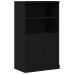 Mueble Alto  Roble Negro 60x35.5x103.5 cm Madera Resistente