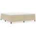 Cama Box Spring  Verde Claro Gris 200x200 cm Tela de Pana