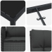 Conjunto de Comedor de Jardín de 5 Piezas  Negro Ratán Poli