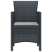Silla de Jardín  Set de 4 Antracita, Gris Claro