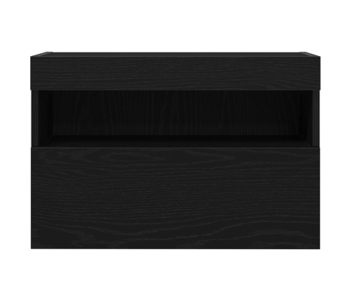 Mueble para TV  con luces LED Negro Roble 60x30x40 cm