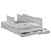 Marco de Cama con Almacenamiento  Gris Madera Resistente