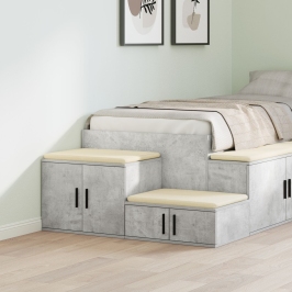 Armario de Almacenamiento  Gris Concreto 118x41x40 cm Madera Ingenierizada