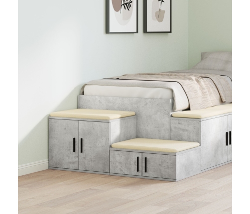 Armario de Almacenamiento  Gris Concreto 118x41x40 cm Madera Ingenierizada