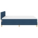 Cama Box Spring con Colchón y LED Azul 140x200 cm Tela