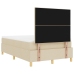 Cama con somier y colchón crema 120x200 cm tela