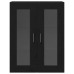 Gabinete Montado en la Pared con Puertas de Vidrio Roble Negro 69.5x34x90 cm