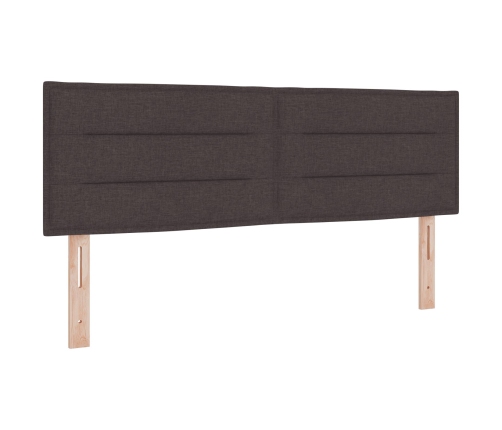 Cabecero diseño Lines marrón oscuro 160 cm tela
