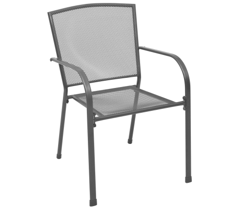 Set de comedor de jardín de 3 piezas  Acero Antracita