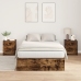 Estructura de Cama de Almacenamiento  Roble Ahumado 120x190 cm