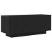 Mueble para TV  con luces LED Negro Roble 260x35x40 cm de madera