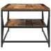 Mesa de café con estante de madera envejecida 90x50x40 cm, hecha de madera