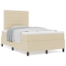 Cama con base de resortes  con colchón crema 120x200 cm Tela