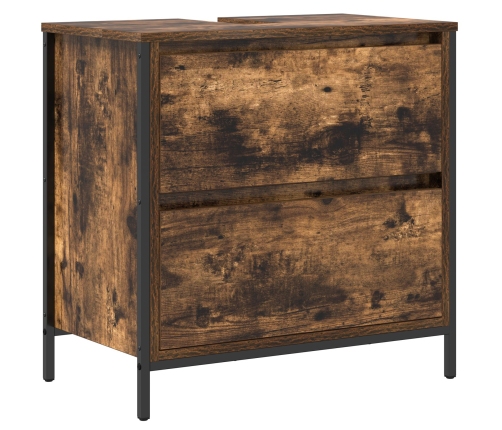 Conjunto de Muebles de Baño de 5 Piezas  en Roble Ahumado de Madera Derivada