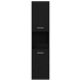 Gabinete de baño de pared  negro y roble de 30x30x130 cm, de madera compuesta