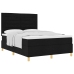 Cama Box Spring  con Colchón Negro 140x200 cm Tela