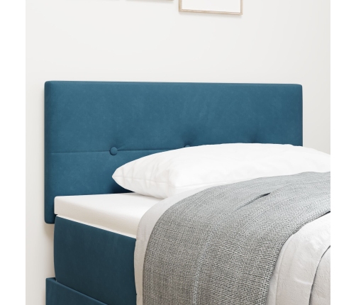 Cabecero LED  Acolchado con botones Azul Oscuro 90 cm Terciopelo
