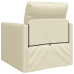 Sofá cama 2 en 1 crema 74x77x81 cm cuero sintético