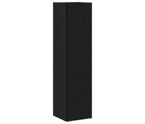 Estantería  Negra de Roble 33x33x132 cm de madera