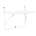 Mesa de Balcón Colgante  Plegable Blanca 60x40 cm Acero