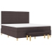 Cama Box Spring  con colchón y banco Marrón Oscuro 180x200 cm Tela