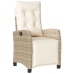 Conjunto de Comedor de Jardín de 7 Piezas Beige Rattan Poliratán