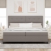 Cama con somier y colchón y LED Taupe 200x200 cm Tela