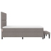 Cama con Box Spring con Colchón y Banco Taupe 140x190 cm Tela
