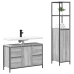 Conjunto de mueble de baño de 2 piezas  Gris Sonoma de madera elaborada