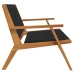 Banco de Jardín  Negro 76x122x73 cm Madera Sólida de Acacia