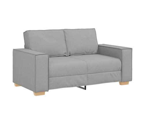 Conjunto de Sofá de 3 Piezas con Cojines de Tela Gris Nube