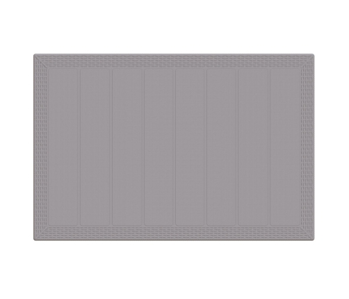 Juego de Comedor de Jardín de 7 Piezas con Cojines Gris Claro Poly Rattan