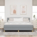 Cama de Somier con Colchón Gris Claro 180x200 cm Tela