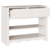 Mesa Consola  ""DRAMMEN"" Blanca 89,5x37x73 cm Madera Sólida de Pino