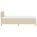 Cama con somier  con colchón y LED crema 120x200 cm tela