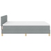 Cama con Box Spring  con Colchón Gris Claro 140x190 cm Tela