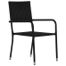 Conjunto de Comedor Jardín de 5 Piezas Black Poly Rattan