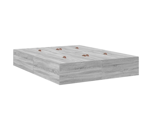 Armazón de cama  Gris Sonoma Tablero de partículas Queen