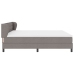 Cama Box Spring  con Colchón Taupe 200x200 cm Tela