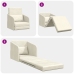 Sofá Cama de Piso  2 en 1 Crema 65x80x83 cm Terciopelo