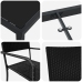 Conjunto de Comedor Jardín de 5 Piezas Black Poly Rattan