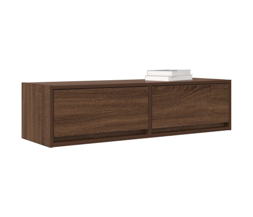 Aparador de TV  Marrón Roble 100x31x25,5 cm Madera elaborada