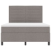 Cama con Box Spring  y colchón taupe 140x190 cm tela