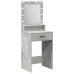 Mesa de tocador  con luces LED en gris concreto de 50x41x135 cm