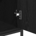 Aparador  Roble Negro 70x30x80 cm Madera Ingenierizada y Acero